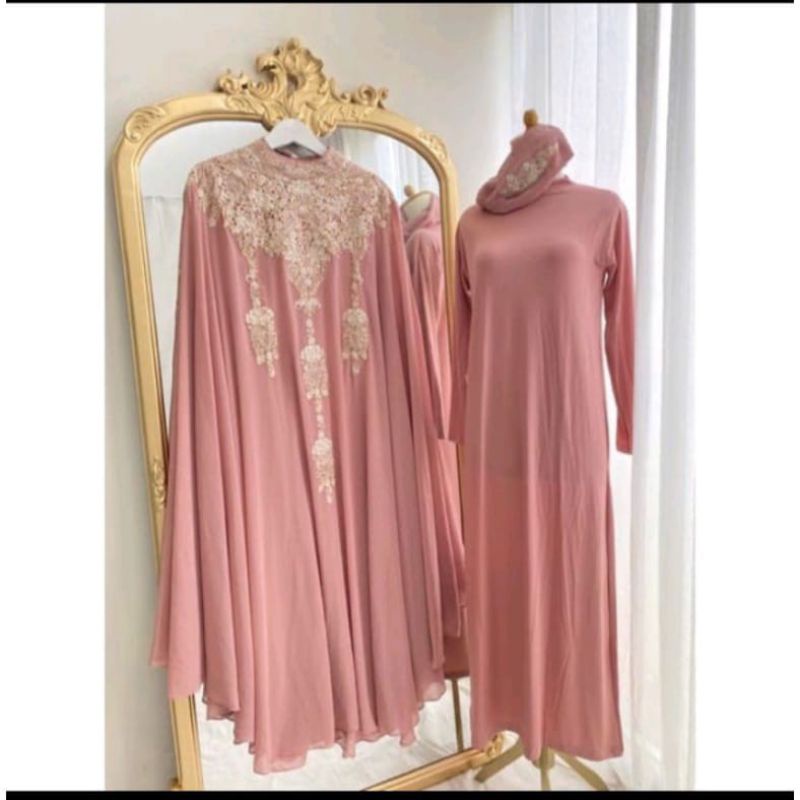 Fashion Muslim // KAFTAN GAMIS MAHARANI PLUS INNER DAN TURBAN // BAHAN CERUTY BABYDOLL GRADE A // SERAGAMAN KELUARGA // BAJU PESTA // BAJU LEBARAN // KAFTAN INDONESIA // By Riska Mode