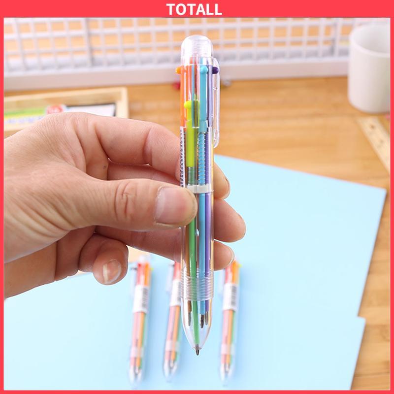 COD Bolpen 6-in-1 0.5MM Multi Warna Untuk Stationery Anak Sekolah Kantor bolpen-Totall