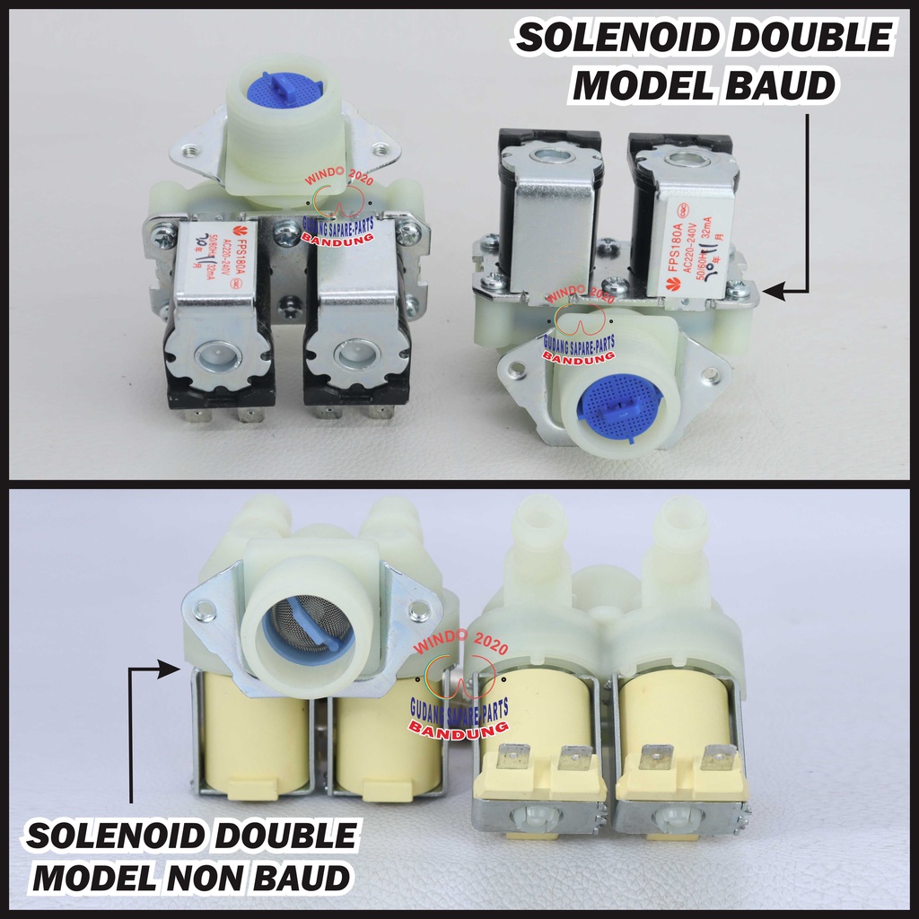 SLONOID DOUBLE MESIN CUCI | WATER INLET | OTOMATIS AIR MESIN CUCI | SOLENOID VALVE DOUBLE