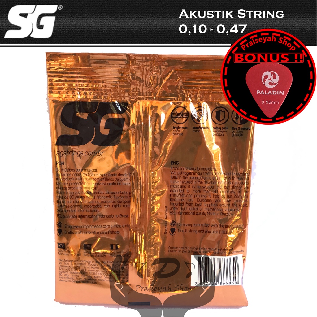 Senar Gitar Akustik String 010 SG Original Bronze 011