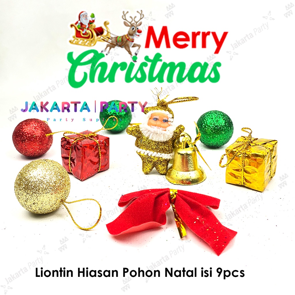 Hiasan natal gantung Random Motif mini / hiasan pohon natal