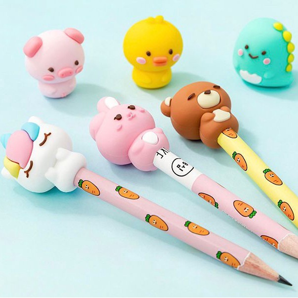 

Tempat Pensil Penutup Pensil Silikon Kualitas Premium / Cover Pensil Silikon 3 Pcs