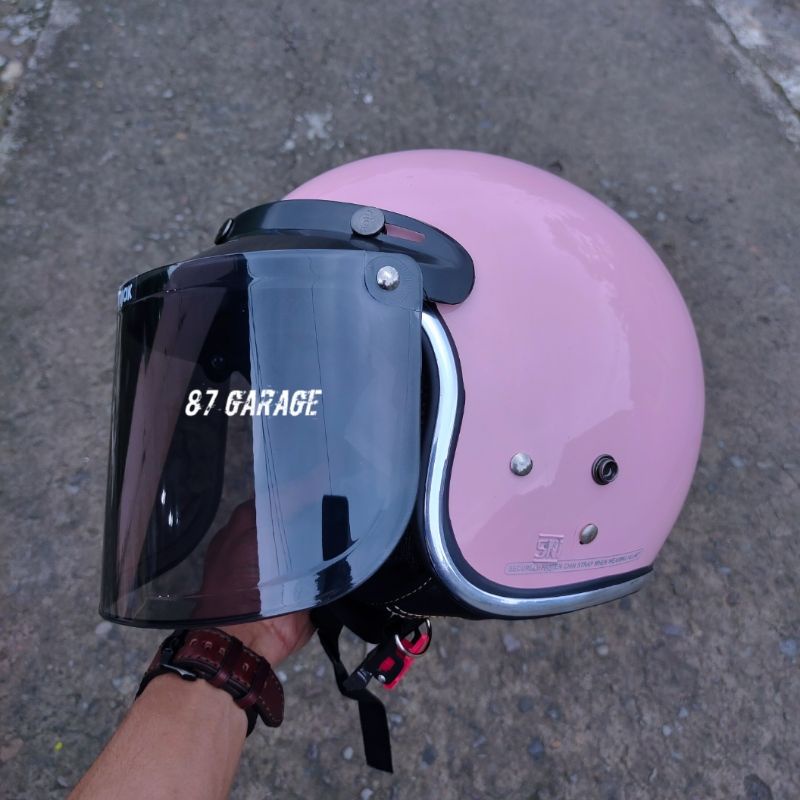 HELM BOGO DEWASA RETRO POLOS FULL LEHER SNI