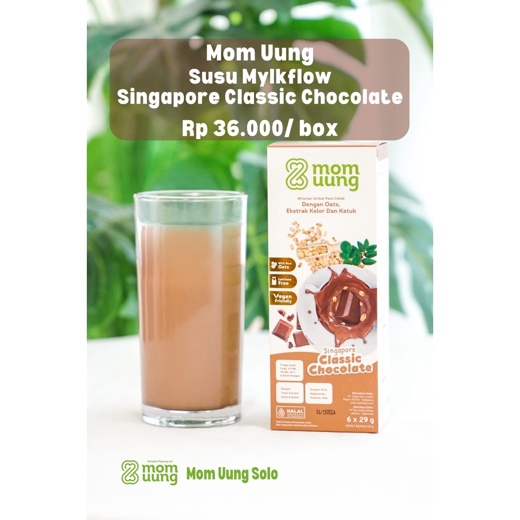 MOM UUNG MYLKFLOW SUSU PELANCAR ASI / MOM UUNG SOLO / CLASSIC CHOCOLATE / CREAMY VANILLA / VEGAN FRIENDLY