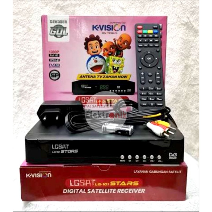 Receiver parabola LGsat 101 stars kvision gol (Free paket Indovision 2bulan+ Paket Cling 12 bulan+ F