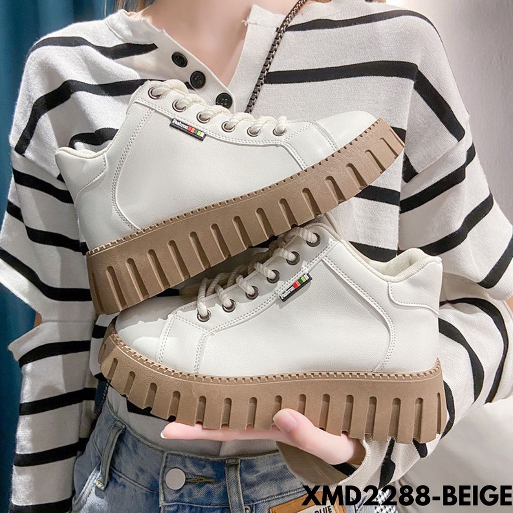 SEPATU SNEAKERS WANITA MODEL BOOTS KECE INSOLE NYAMAN LUAR KEREN BAHAN PU IMPORT MD2288