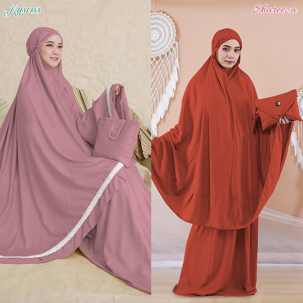 Mukena Renda Ayana Azura Rempel Premium ZMT06 Renda Mukenah Travel Bahan Rayon Premium zmt06 Banyak Variasi Warna