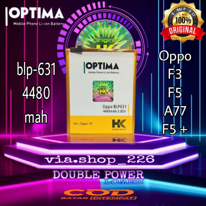 blp 631 baterai Oppo F3 F5 A77 F5+ plus F3+ r9s R9s plus 4480 mah DOUBLE POWER batre hp batu hendpho