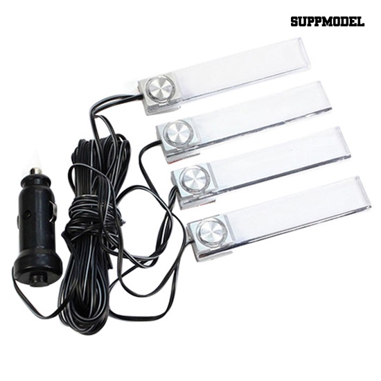 [Auto] Lampu Suasana Mobil 4in1 12V Biru Charge LED Lampu Dekorasi Lantai Interior