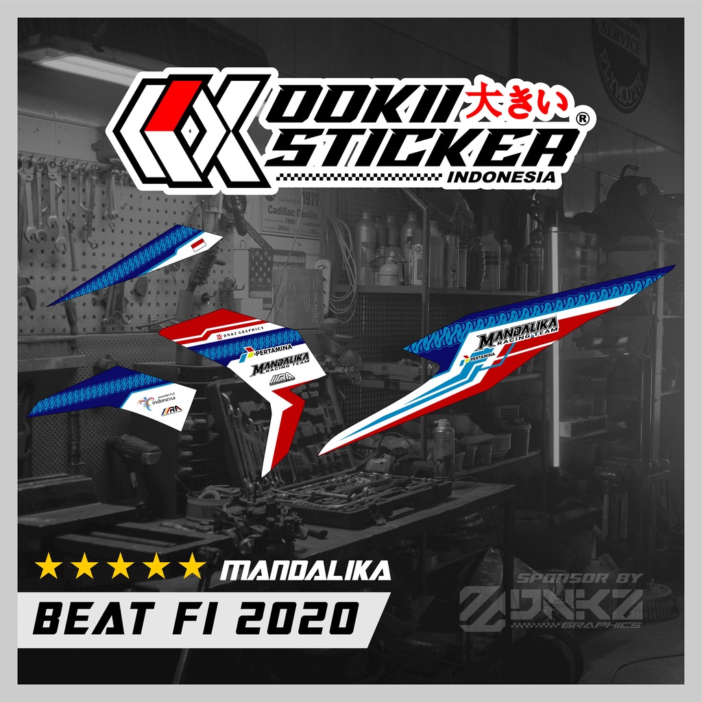 Stiker Beat FI New 2020 Decal Striping Beat FI 2020 New Premium Racing Mandalika