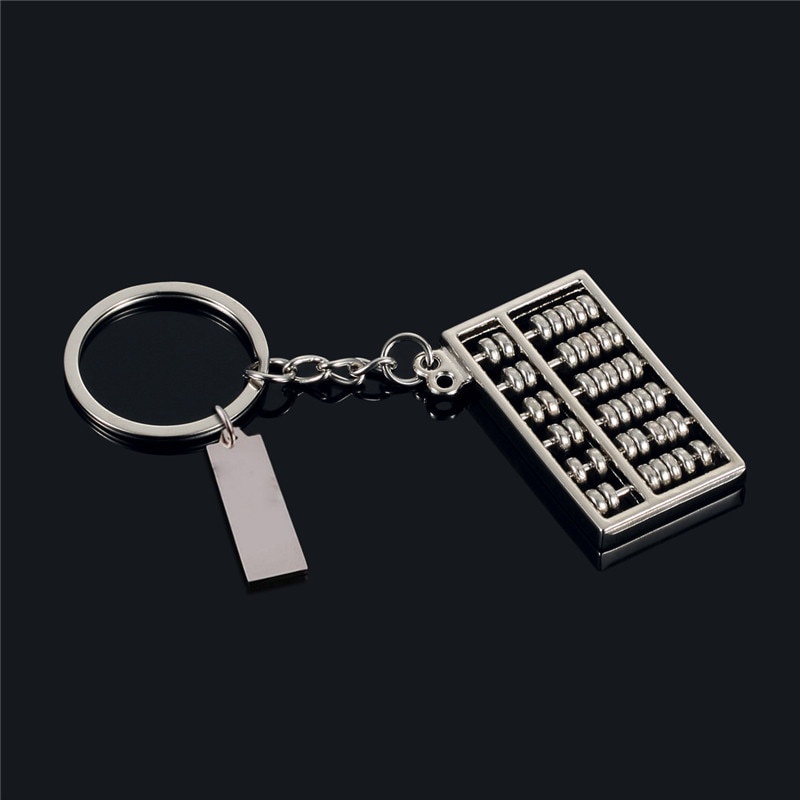 Yamata Gantungan Kunci Model Sempoa Mini Creative Calculator Accounting Special Purpose Tool 8/6 Rows Abacus Keychain Chinese Ancientclassic Style Key Chain