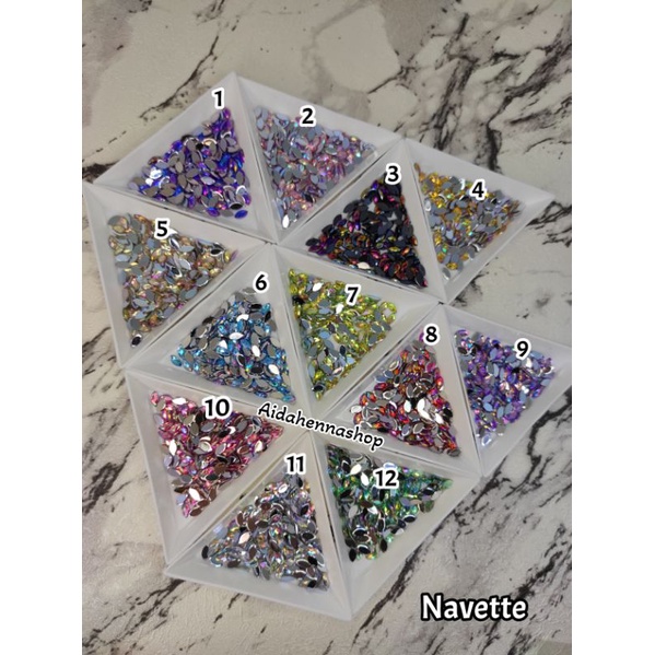 Rhinestone runcing 3x6mm , rhinestone oval, navette