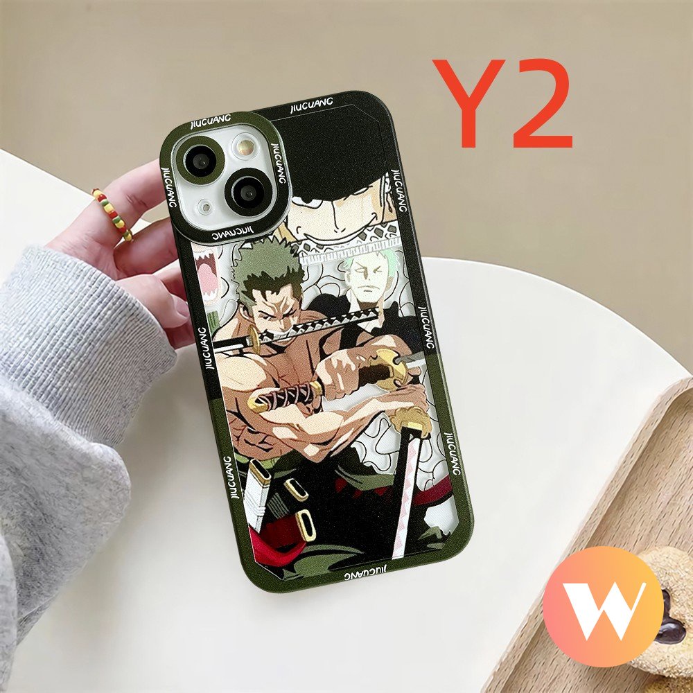 Casing Soft Case Anime One Piece Trendi Kompatibel Untuk iPhone 11 Pro Max 7Plus XR X XS Max 13 12 11 14 Pro Max8 7 6 6s Plus Se2020 Shockproof Cute Luffy Sauron Phone Cover