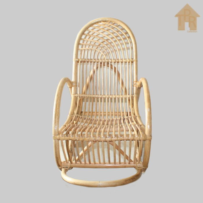 Kursi Goyang Anak Rotan Natural Rocking Chair Rattan P90