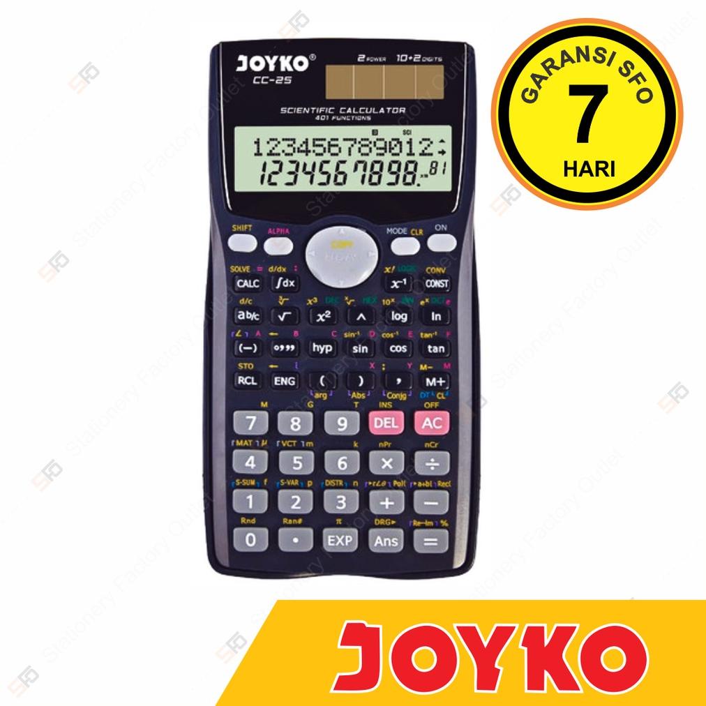 

KALKULATOR SCIENTIFIC JOYKO CC-25 - SFO SEMARANG OFFICIAL TERLARISS...,,,,,