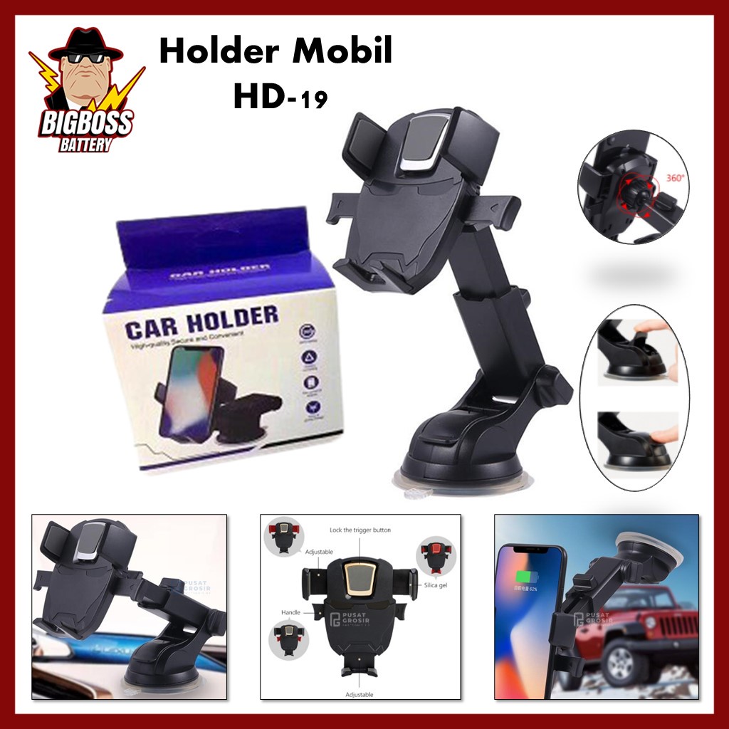 Holder Hp Mobil Putar 360 Derajat Rotasi Car Holder Original HD-19