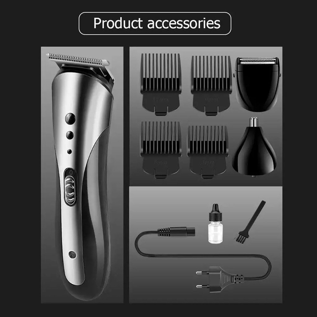 Beauty Jaya - [ GRATIS GUNTING SASAK ] Alat Mesin Cukur Kemei KM 1407 Hair Clipper Rambut Kumis Jenggot Bulu Hidung