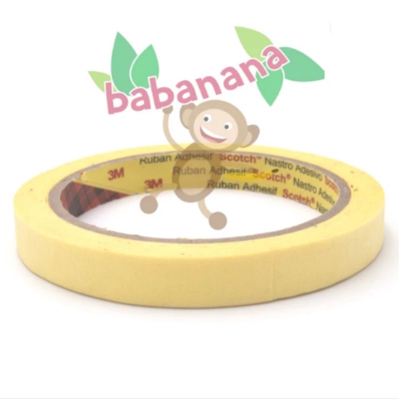 3M General Purpose Masking Tape 12mm x 18 Meter lakban kertas