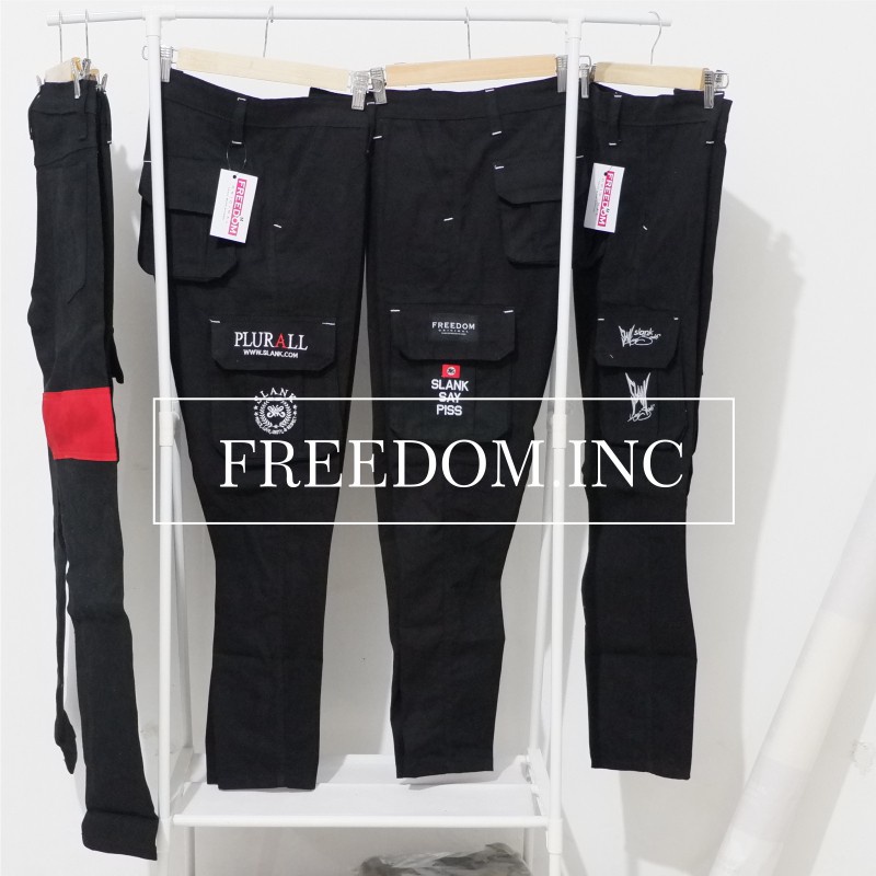 Freedom - celana cargo panjang slank..,,