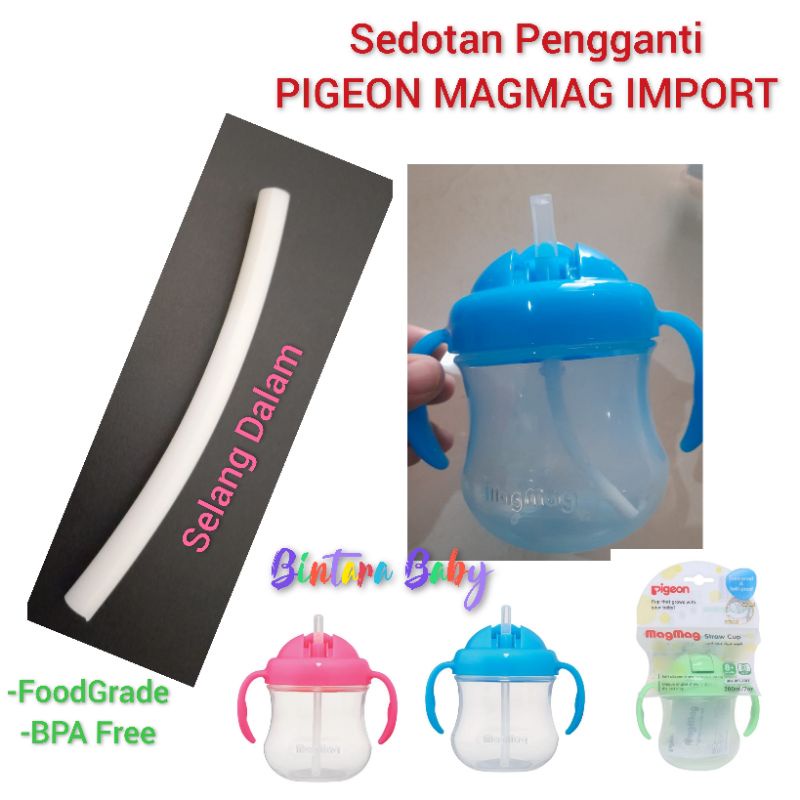 Sedotan Pengganti / Selang Pengganti Botol Minum Magmag Import / Sedotan Pigeon Mag mag  Import