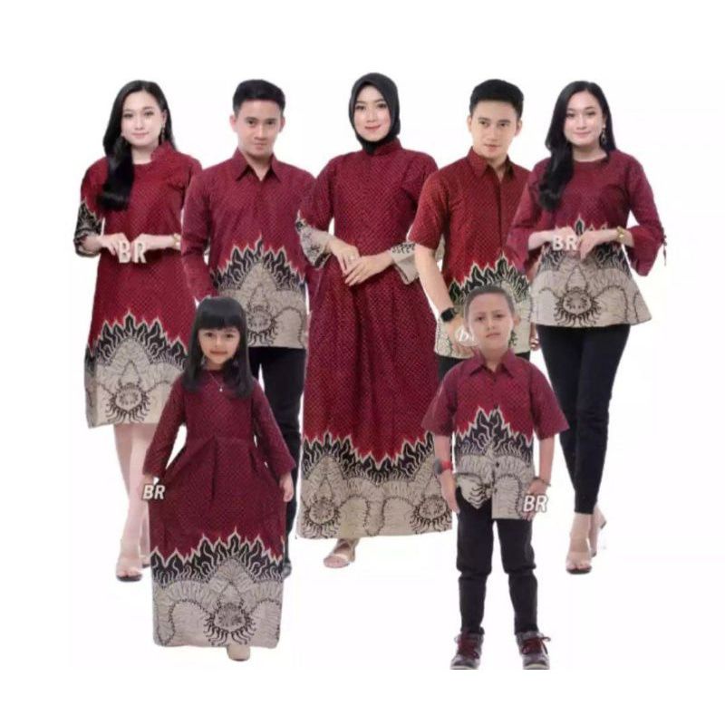 BATIK COUPLE SARIMBIT MERAH MAROON