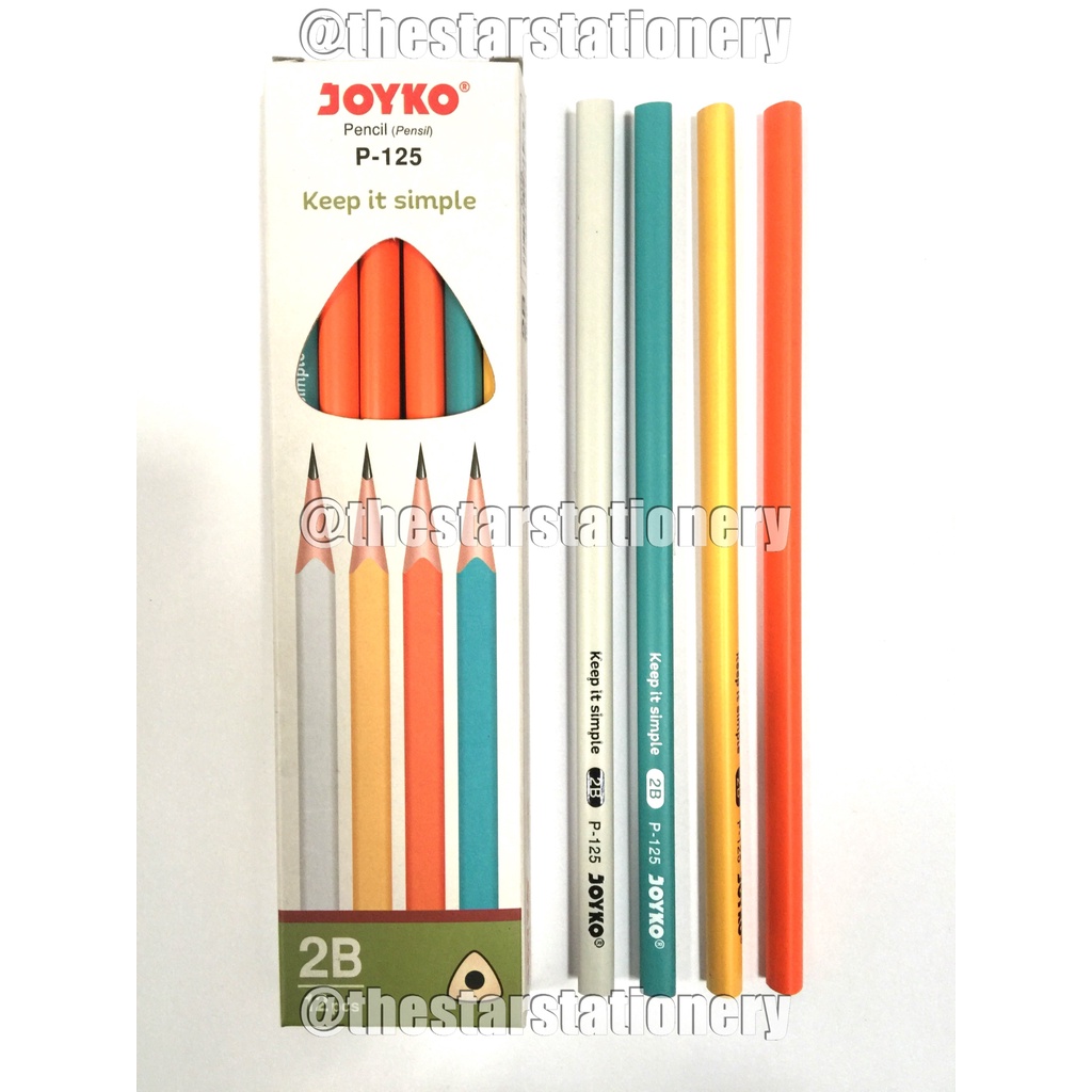 

(1 Pack isi 12 Pcs) Pensil Joyko P-125 Keep It Simple / Pencil Joyko 2B P-125 (1 Pak/12)