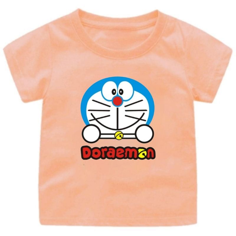 BAJU KAOS ANAK CEWEK/COWOK 1-12 TAHUN KEPALA DORAEMON