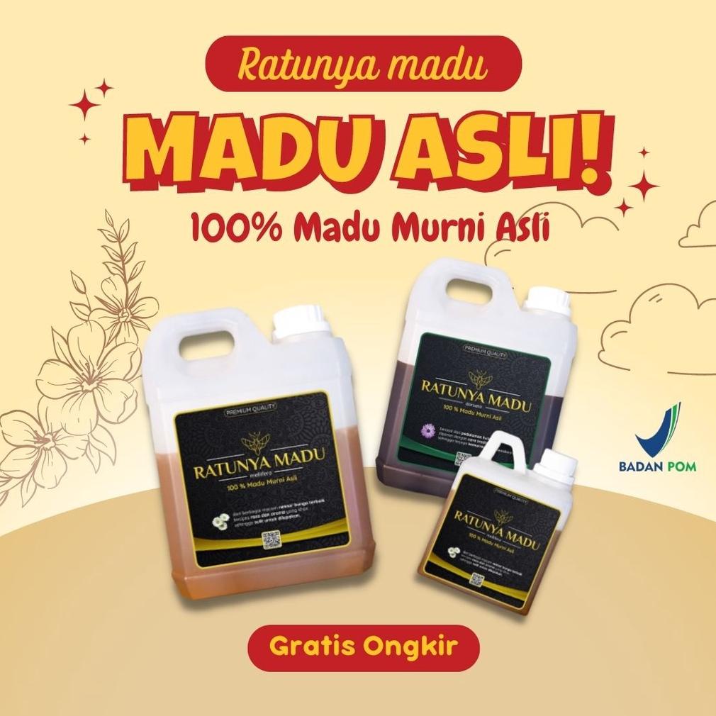 

[BAYAR DITEMPAT] Madu Murni Asli 1KG 500GR Ratunya Madu Mellifera Dorsata Natural Pure Raw Honey