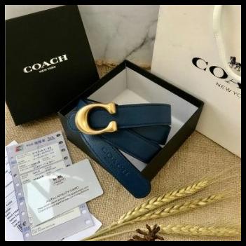 Coach Leather Women'S Belt Ikat Pinggang Wanita Premium 3 Warna Sb