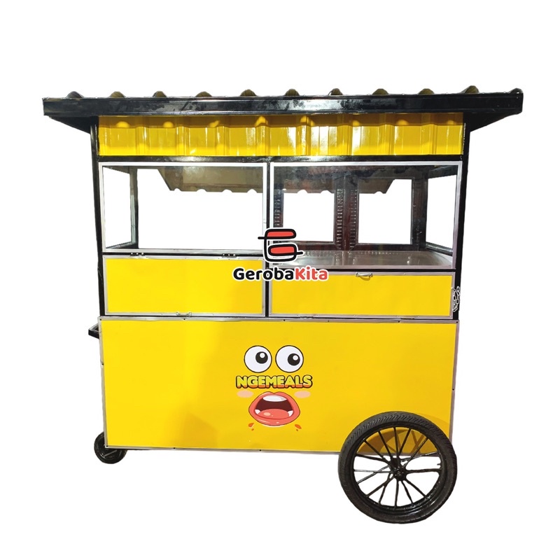 booth semi container roda dorong murah