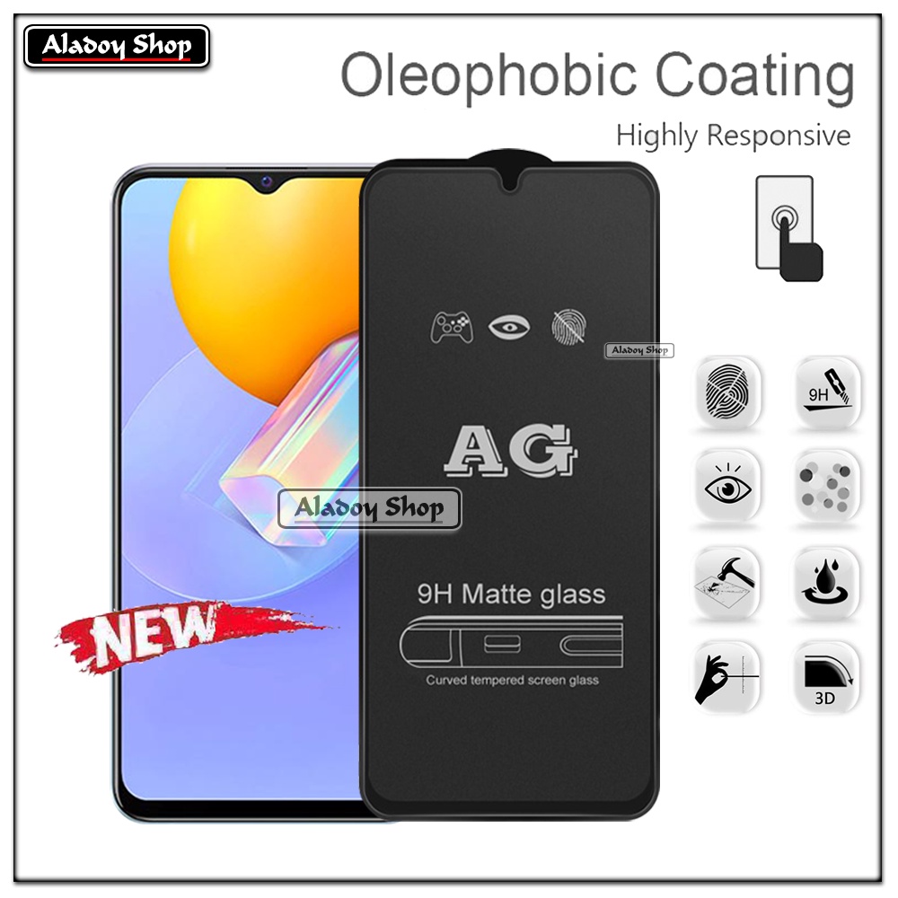 Paket 3IN1 Tempered Glass Layar Matte Anti Glare VIVO Y51/Y51A/Y53S Free Tempered Glass Camera dan Skin Carbon