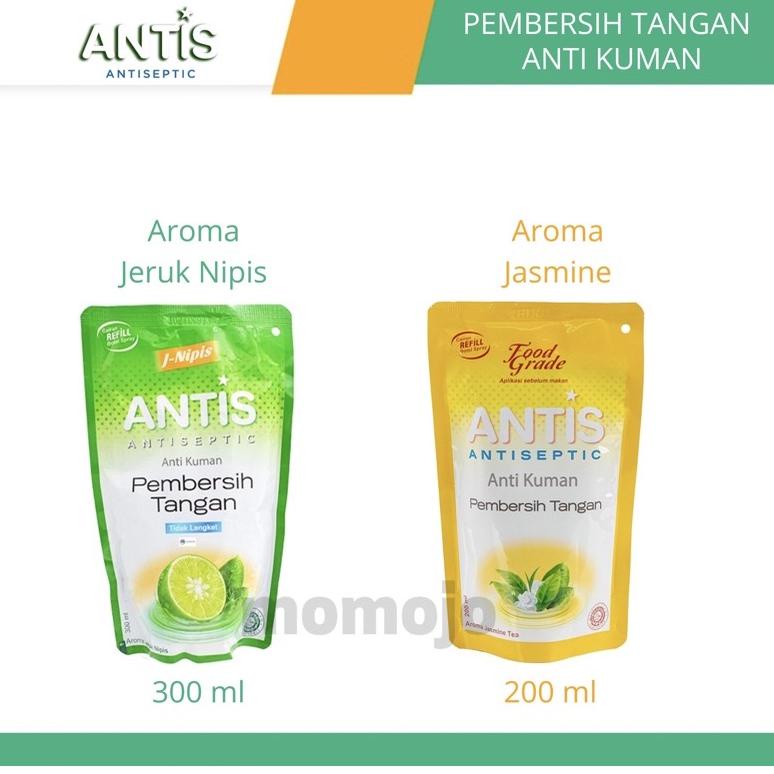Promo 2.2 ANTIS Hand Sanitizer Food Grade Refill Pouch Aroma Jeruk Nipis / Jasmine Tea