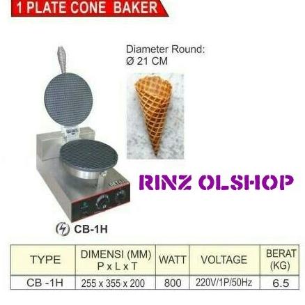 Getra Cone Baker Cb-1H/ Mesin Pencetak Corong Es Cream Murah