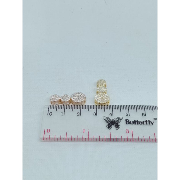 kalung perak asli silver 925 lapis emas/kalung rantai itali jedar+liontin bulat di*r tumpuk 3 cor mp full/asli silver/fashion wanita