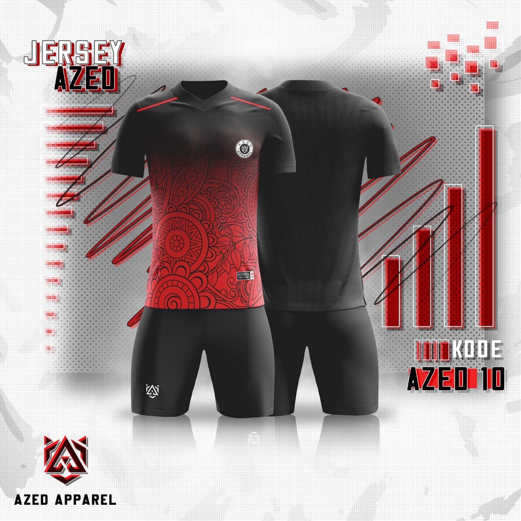 [JERSEY ORI] KAOS SETELAN JERSEY PRINTING ORIGINAL AZED - OLAHRAGA BAJU FUTSAL/ VOLLY