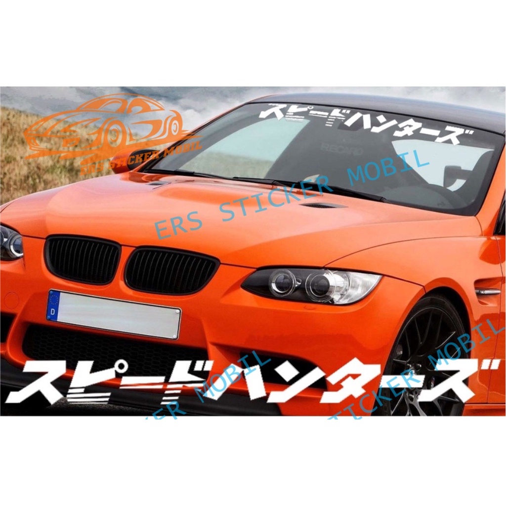 Sticker Stiker Kaca depan Kaca belakang mobil stiker Kanji jepang speed hunters Speedhunters Kanji