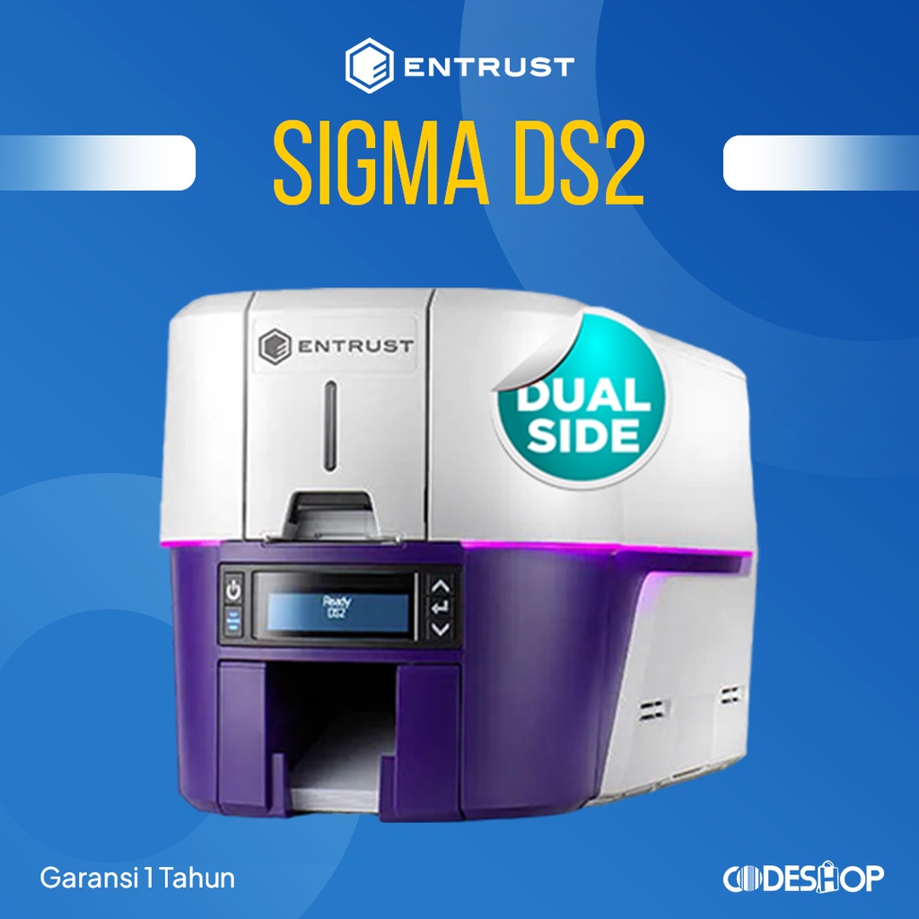 PRINTER ID CARD ENTRUST SIGMA DS2 DUAL CETAK KARTU 300 DPI