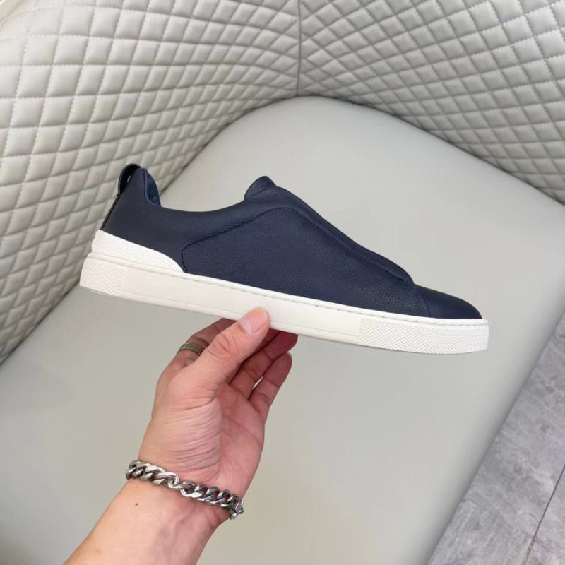 sepatu EZ1 pria sneaker cowok Biru navy kulit asli mirror men shoes top p1shoes kets