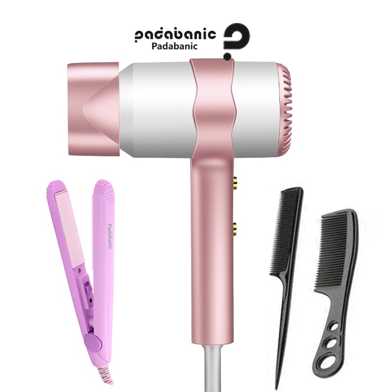 PROMO ( HARGA 1 PAKET ) Catokan Rambut Dan Hair Dryer Bergaransi 1 tahun - 2 In 1 Catok