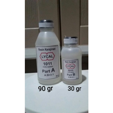 Resin Lycal 1011 Resin Bening Keras 120 gram