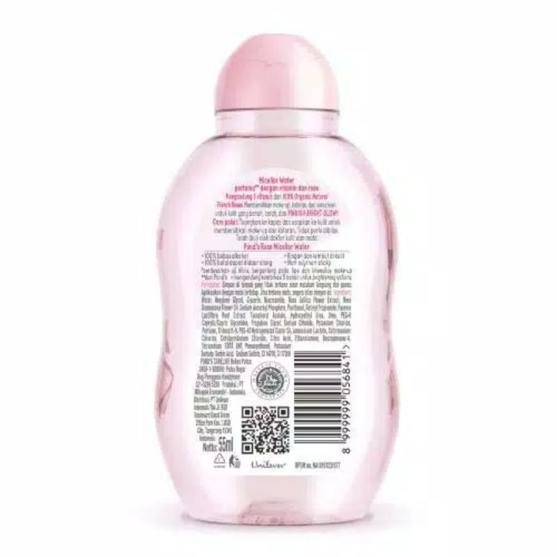 POND'S Micellar Water untuk Kulit Normal dan Semua Jenis Kulit, Vitamin &amp; Rose, 55 ml