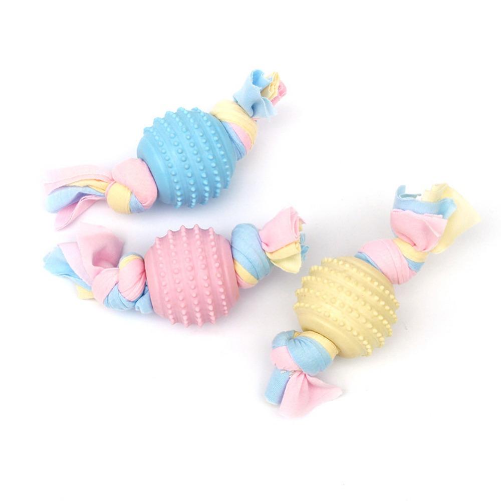 [Elegan] Mainan Mengunyah Anjing Tahan Aus Mengunyah Traninng Interaktif Tahan Gigitan Anjing Mainan Bola