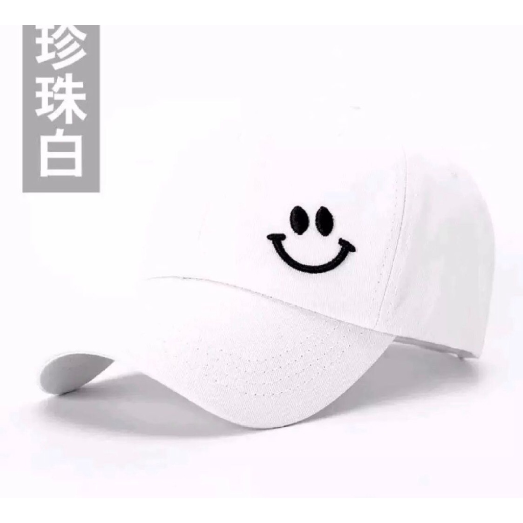 Topi Baseball Pria Wanita Dewasa Bordir Smile Premium Termurah SMILE