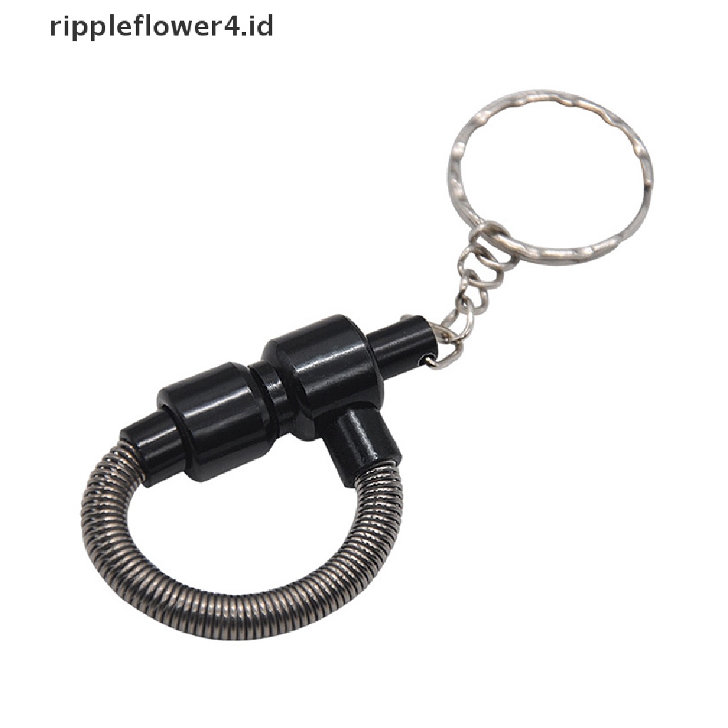 {rippleflower4.id} Metal Spring Pipe Pipa Portable Dengan Gantungan Kunci Aksesoris ett~