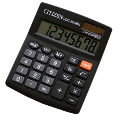 

KALKULATOR CITIZEN SDC 805 / CALCULATOR 8 DIGIT ( DUAL POWER ) #ORIGINAL