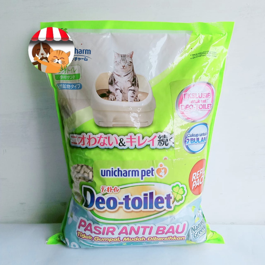 Pasir Kucing - Deo Toilet Pasir Anti Bau Natural Green 3.8 liter