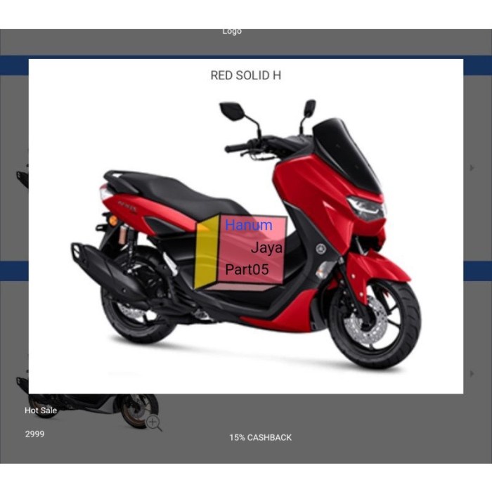 Paket Full Set Body Halus All New Nmax N-Max 2022 Merah Glossy