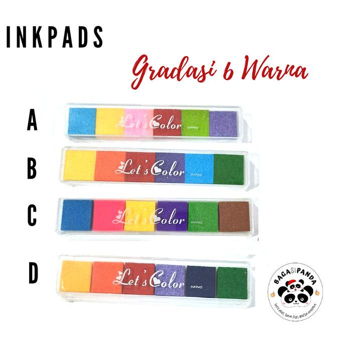 

Inkpad 6 warna/ Bak cap 6 warna/ Finger print art
