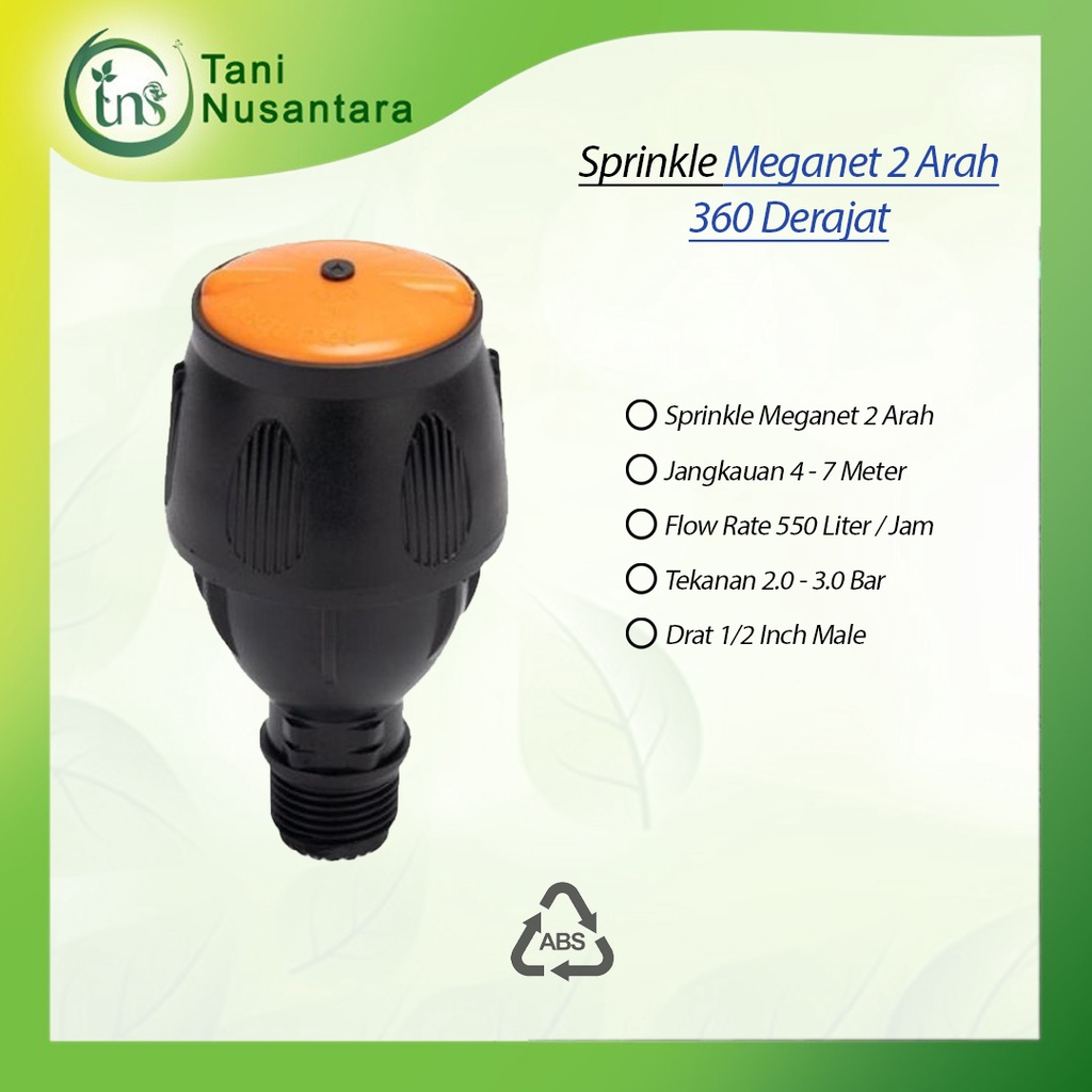 Sprinkler Impact Spingkler Berputar 360 Derajat Sprinkler Pertanian Kincir Pengairan Putar Otomatis 