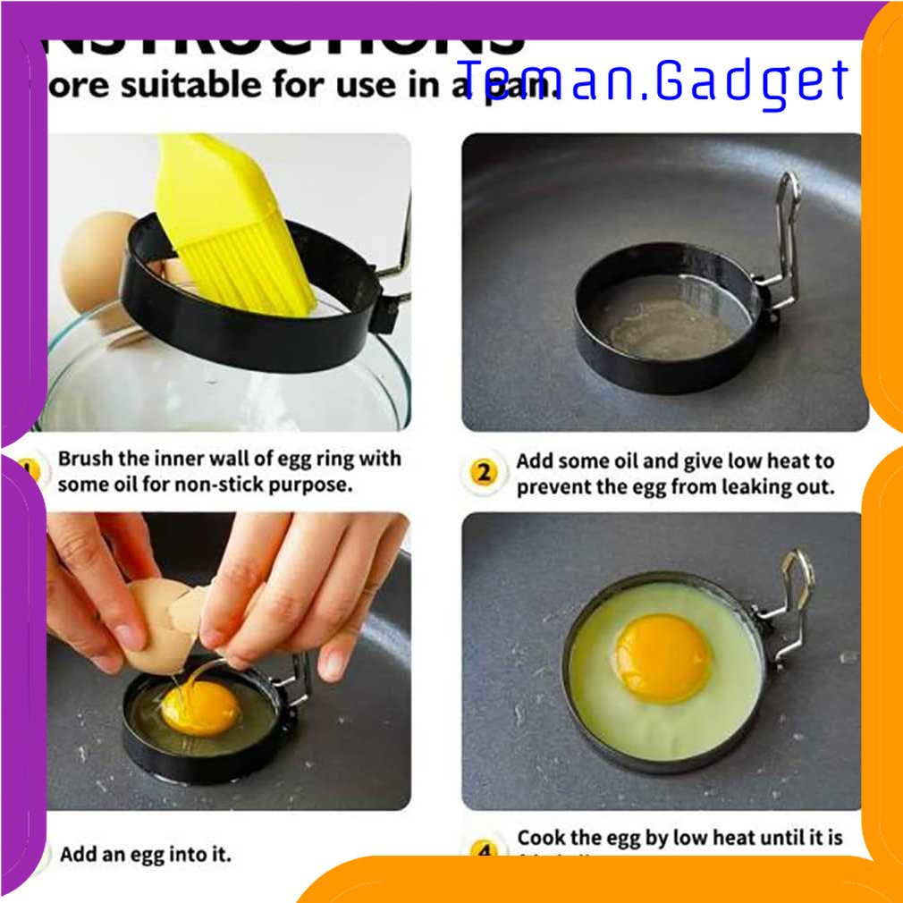 TG - DPR TEENRA Cetakan Telur Omelet Egg Pancake Ring 2 PCS - T2819